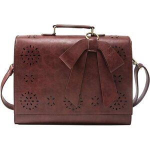 Women's Briefcase Vegan Leather Laptop Bag for Work Shoulder Computer SatchelBag